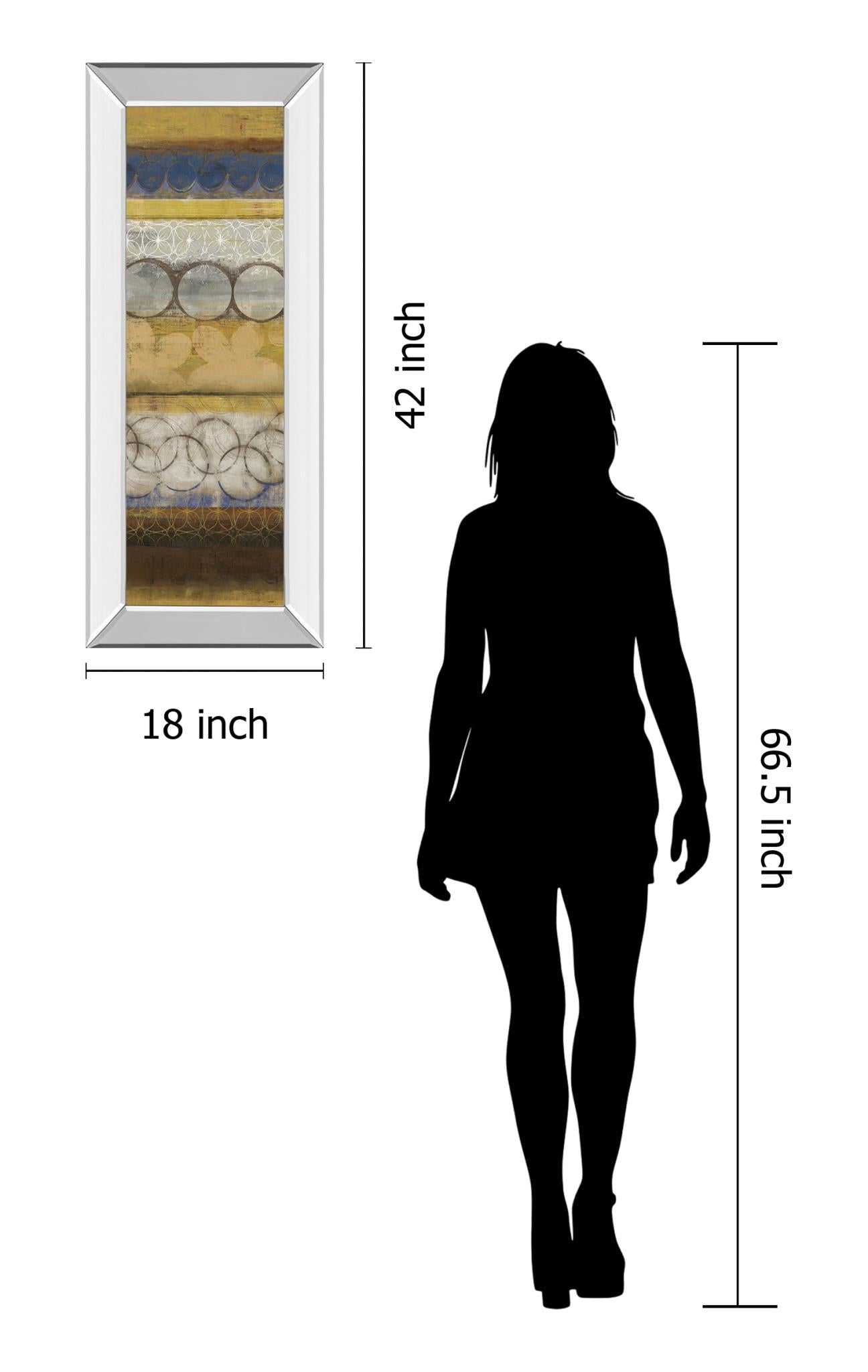 Mirrored Frame Mellow Ii By Allison Pearce 18X42 Mirror Frame Print