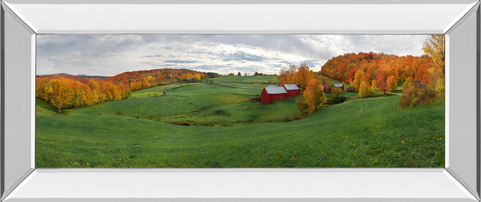 Mirrored Frame Jenne Farm By Shelley Lake 18X42 Mirror Frame Print