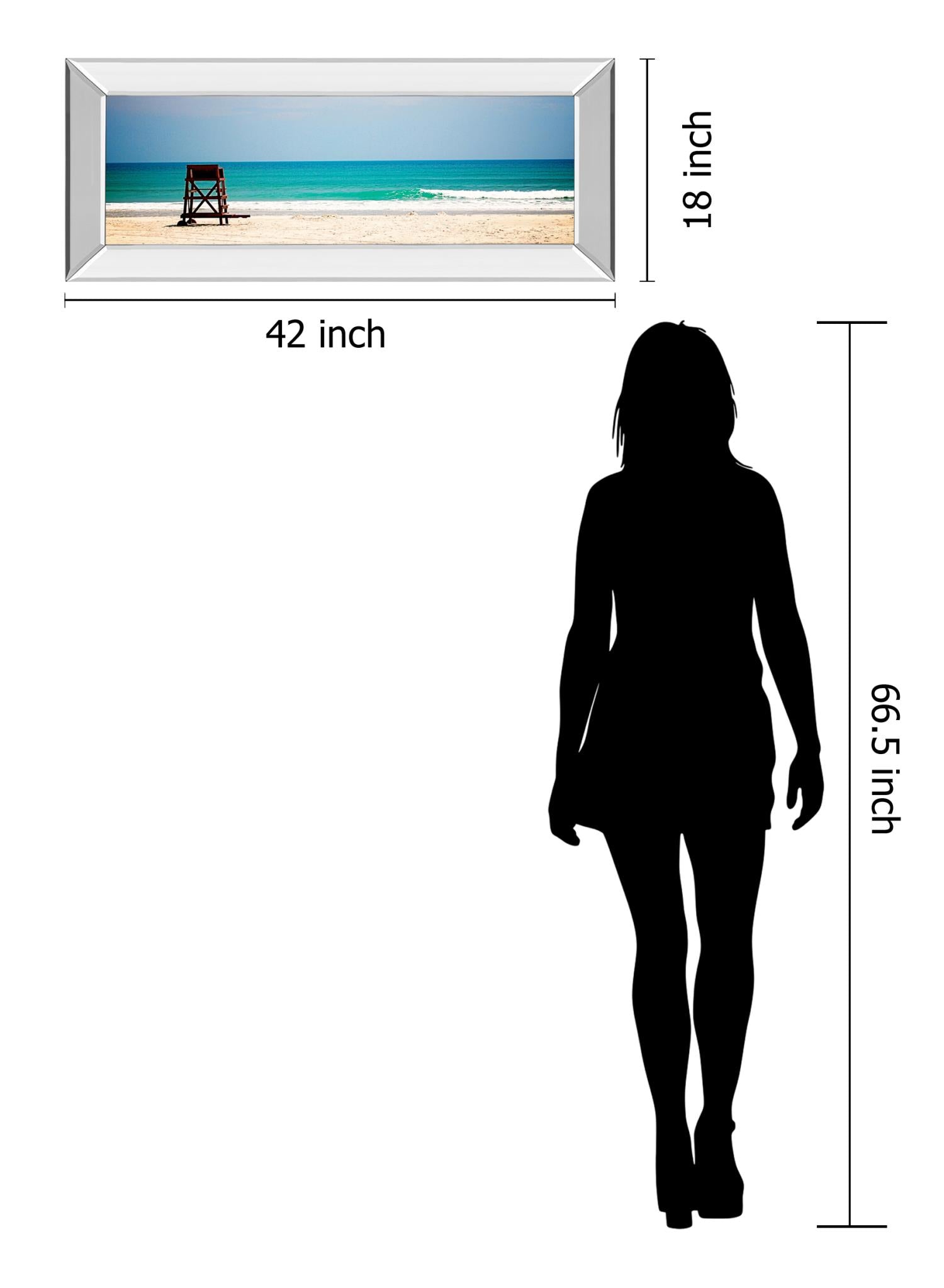 Mirrored Frame Off Duty  By Gail Peck 18X42 Mirror Frame Print