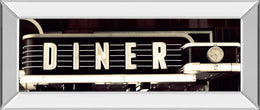 Mirrored Frame Diner By Susan Bryant 18X42 Mirror Frame Print