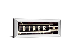 Mirrored Frame Diner By Susan Bryant 18X42 Mirror Frame Print