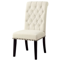 Alana Fabric Upholstered Dining Side Chair Beige (Set of 2)