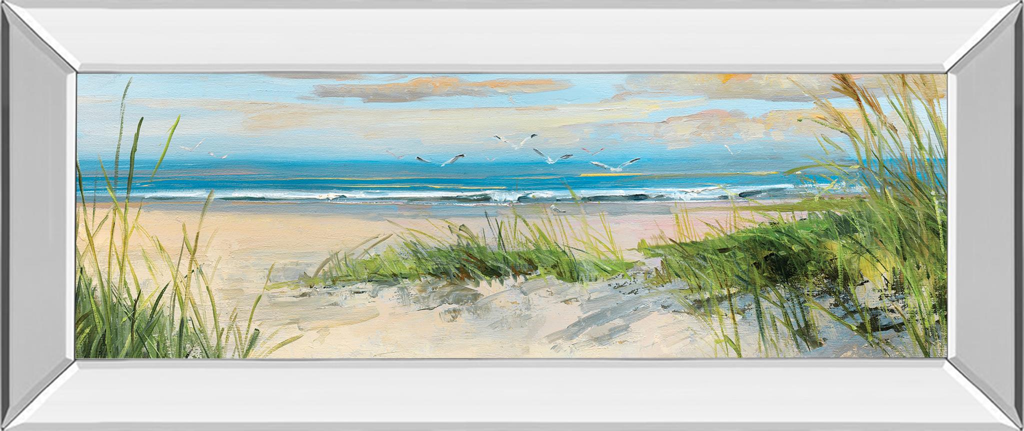 Mirrored Frame Catching The Wind Ii By Sally Swatland 18X42 Mirror Frame Print