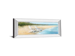 Mirrored Frame Water View Ii By Sally Swatland 18X42 Mirror Frame Print