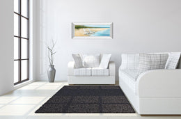 Mirrored Frame Water View Ii By Sally Swatland 18X42 Mirror Frame Print