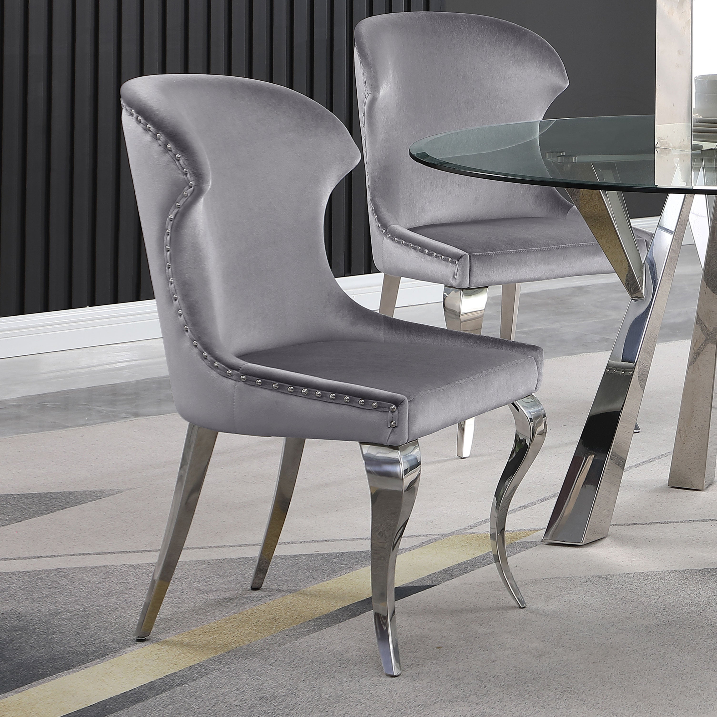 Cheyanne Upholstered Dining Side Chair Black (Set of 2)