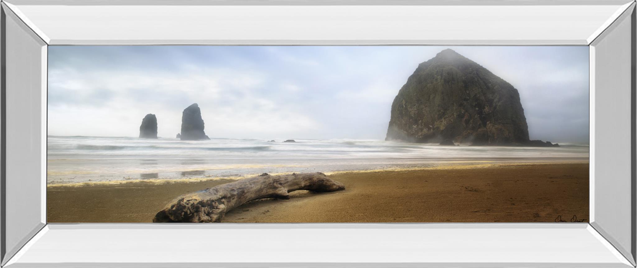 Mirrored Frame From Cannon Beach Ii By David Drost 18X42 Mirror Frame Print