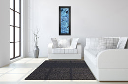 Blue Peonies Ii By Melissa Wang 18X42 Framed Print