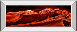 Mirrored Frame Sun Shining Through Canyon Viii By David Drost 18X42 Mirror Frame Print