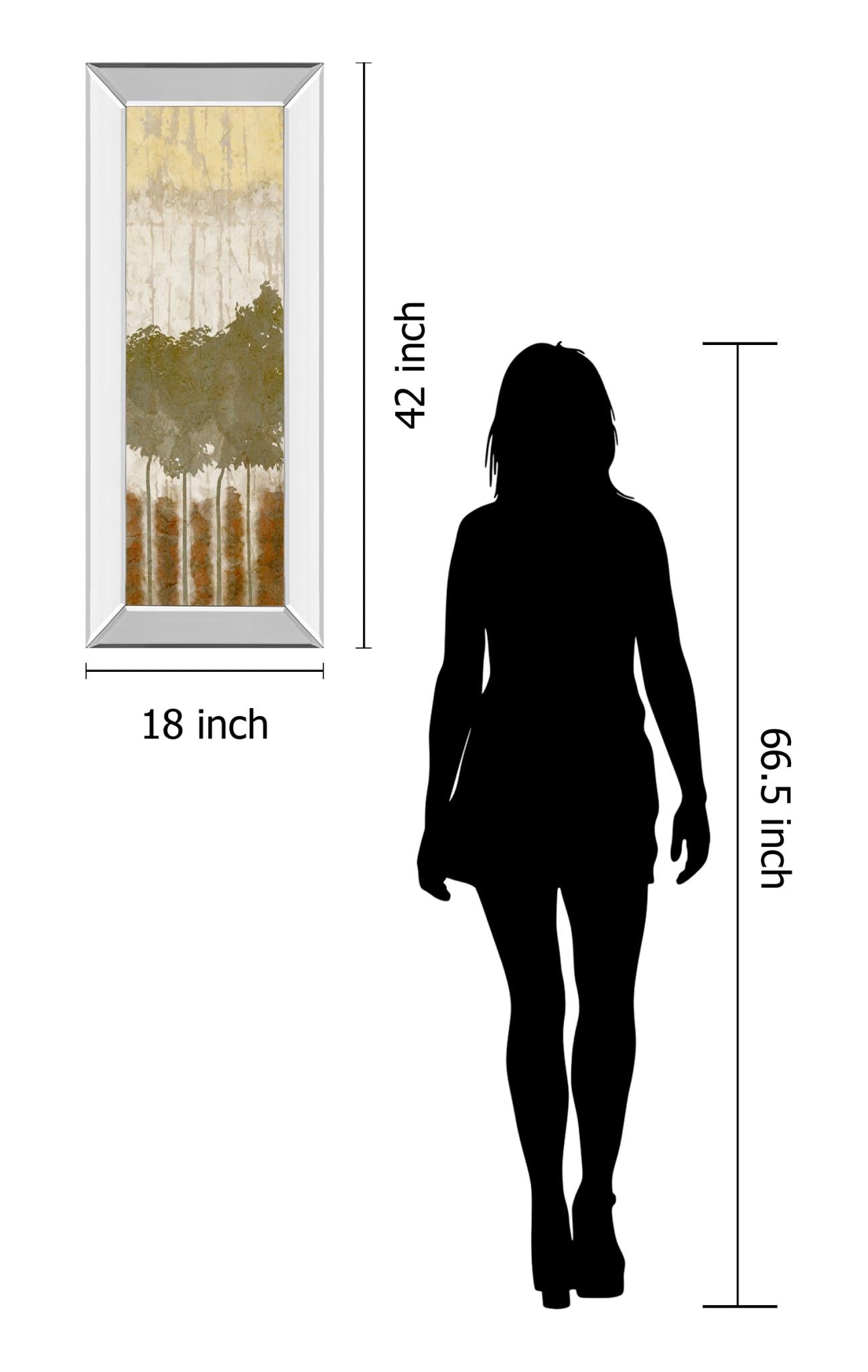Mirrored Frame Nature'S Quartet I By Alonzo Saunders 18X42 Mirror Frame Print