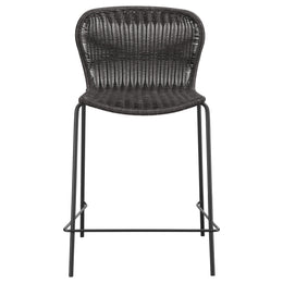 Mckinley Faux Rattan Metal Bar Chair Brown (Set of 2)