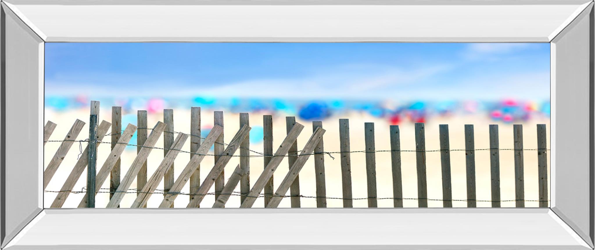 Mirrored Frame Beachscape Ii By James Mcloughlin 18X42 Mirror Frame Print