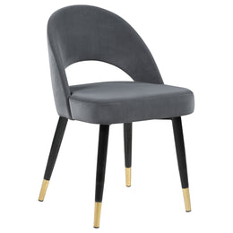Lindsey Upholstered Dining Side Chair Black (Set of 2)