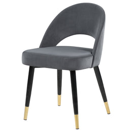 Lindsey Upholstered Dining Side Chair Black (Set of 2)