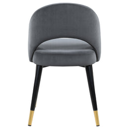 Lindsey Upholstered Dining Side Chair Black (Set of 2)