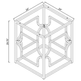 Starlight Square Metal Dining Table Base