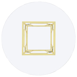 Starlight Round 54-inch Glass Top Metal Dining Table Brass