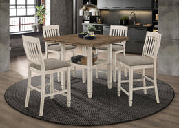 Sarasota  Drop Leaf Counter Dining Set Rustic Cream