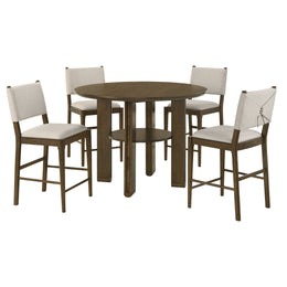 Ottowa  Round Counter Height Dining Room Set Brown
