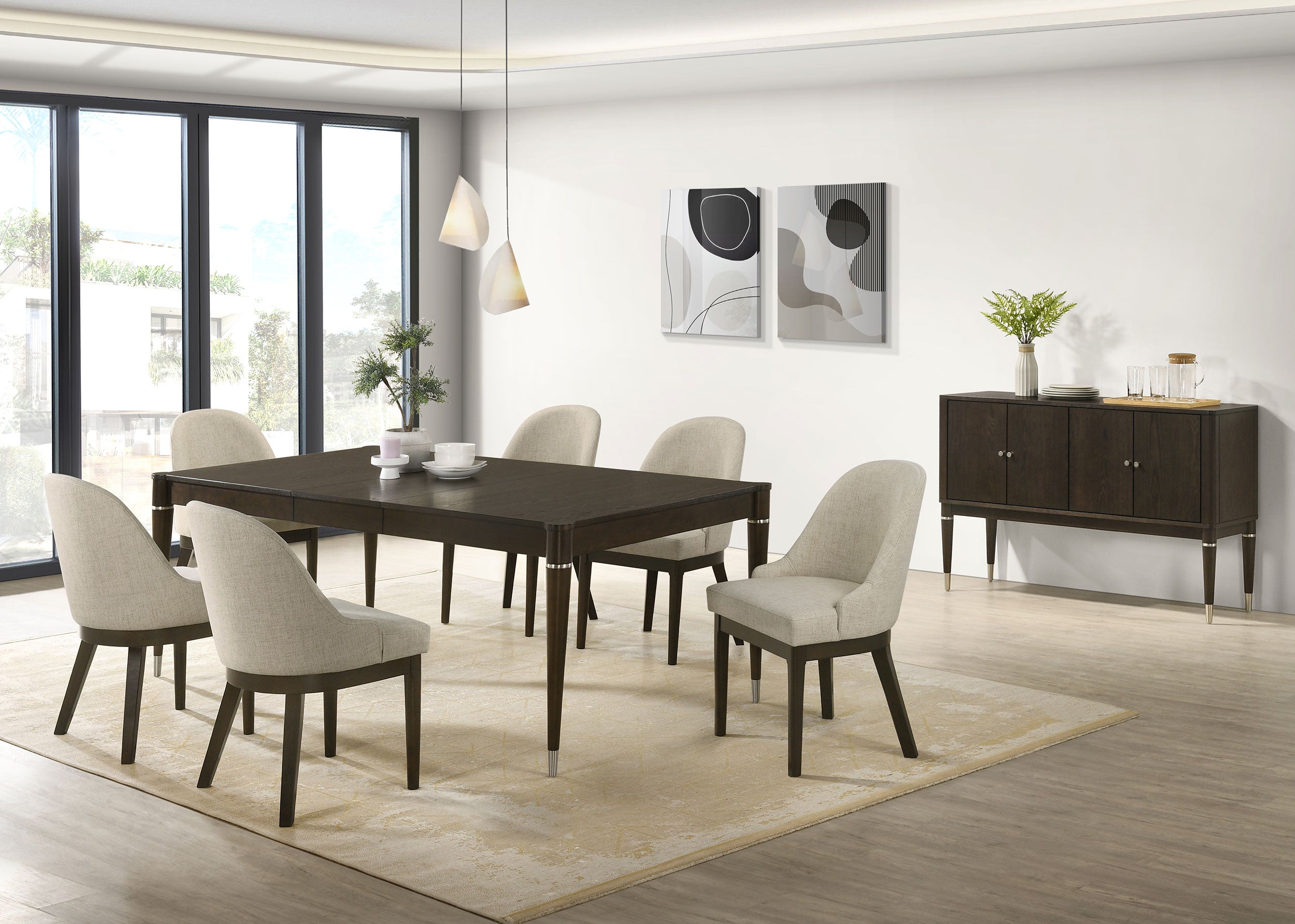 Reseda  Rectangular Dining Set Ash Brown