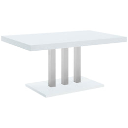 Brooklyn  Rectangular Dining Set White High Gloss