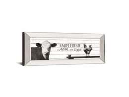 Farm Fresh Milk And Eggs By Lori Deiter 18X42 Mirror Frame Print