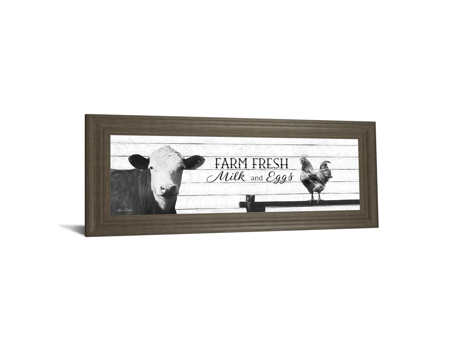 Farm Fresh Milk And Eggs By Lori Deiter 18X42 Framed Print