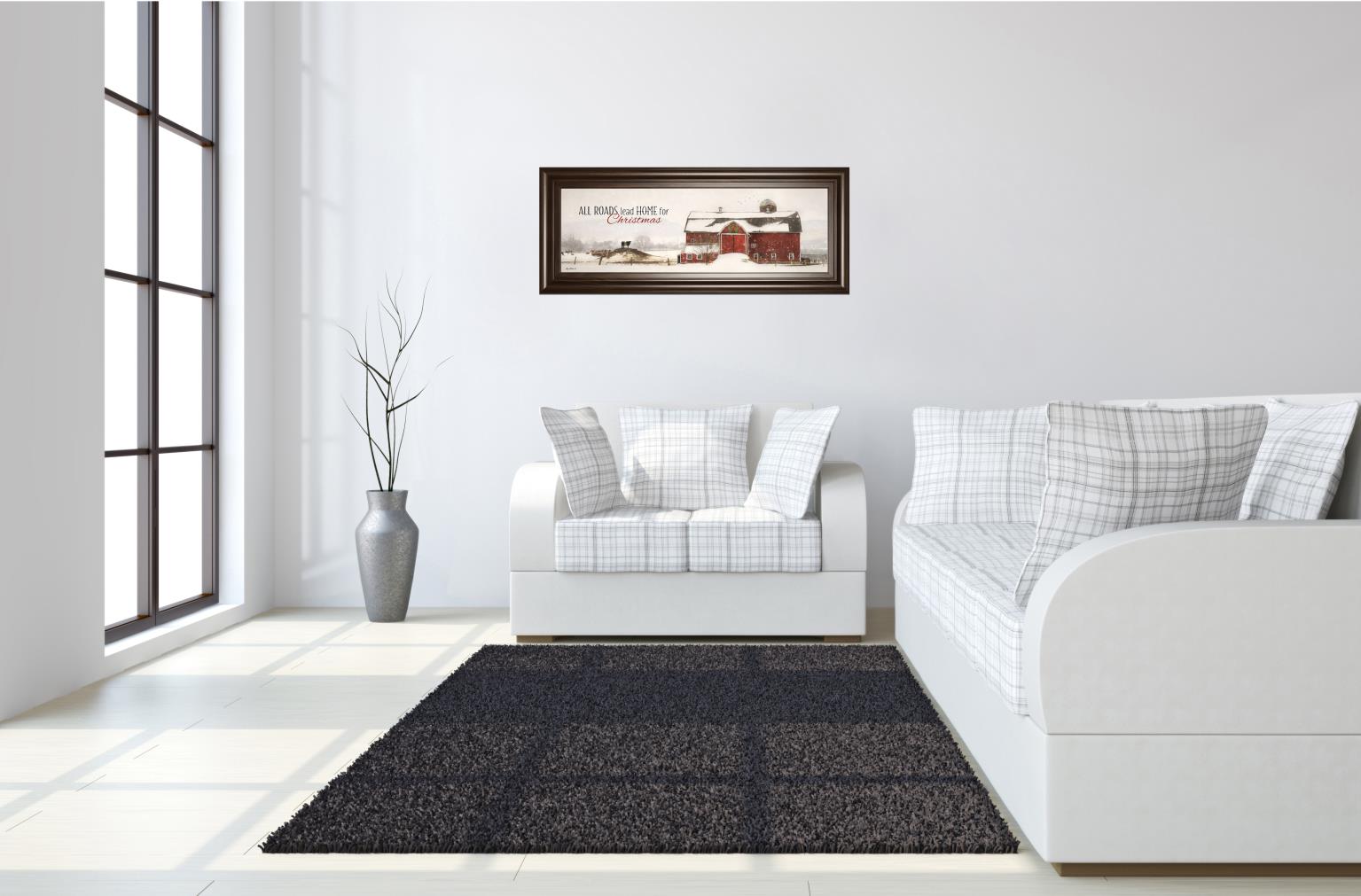 All Roads Lead Home For Christams By Lori Deiter 18X42 Framed Print