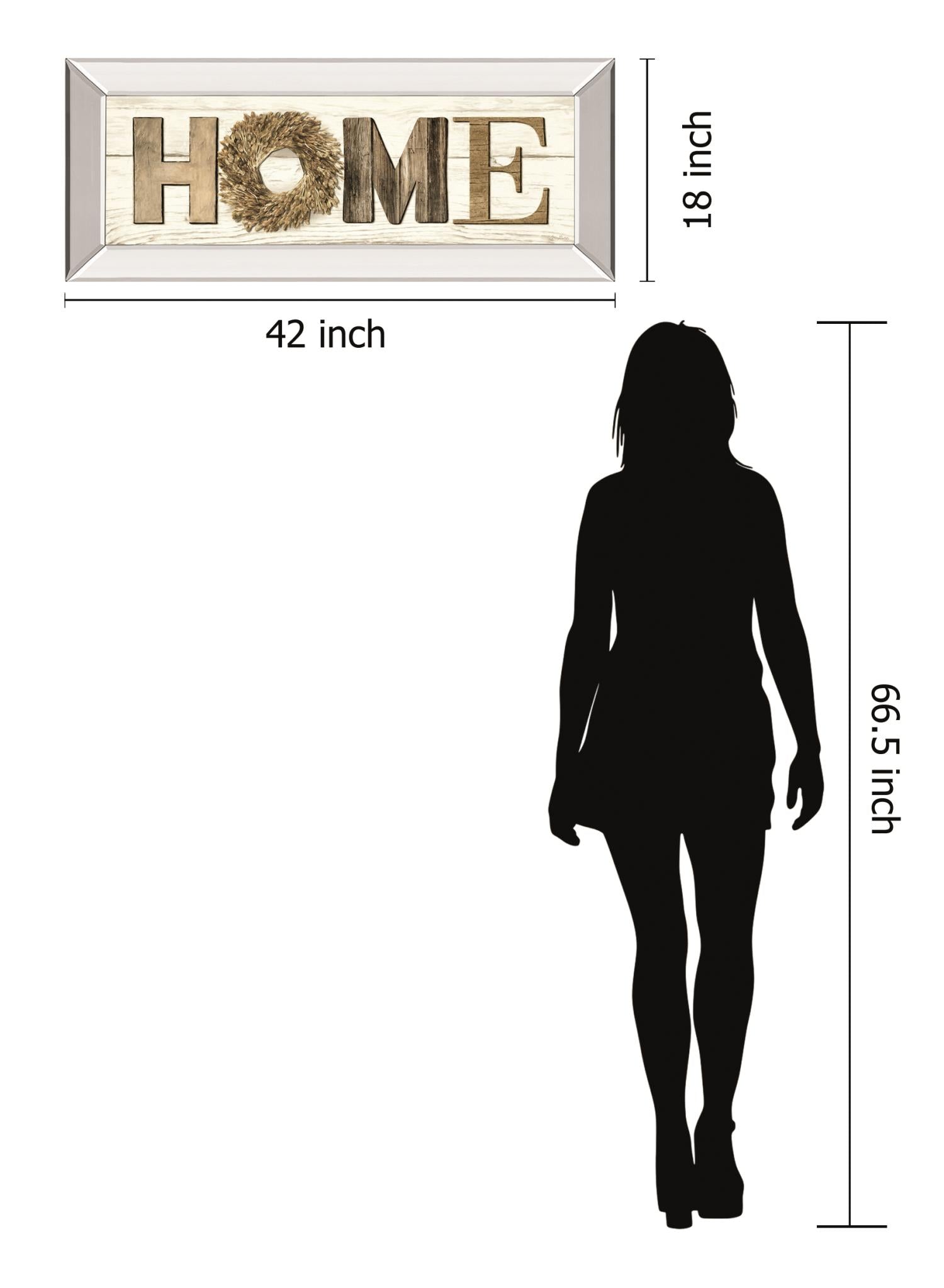 Home By Lori Deiter 18X42 Mirror Frame Print