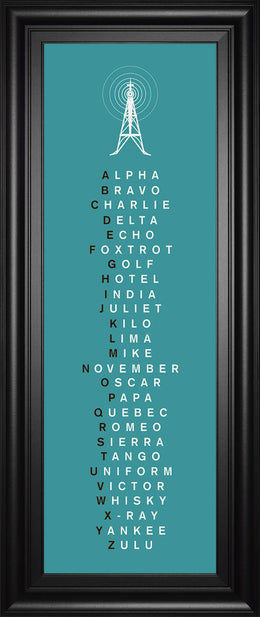 Phonetic Alphabet Ii By The Vintage Collection 18X42 Framed Print