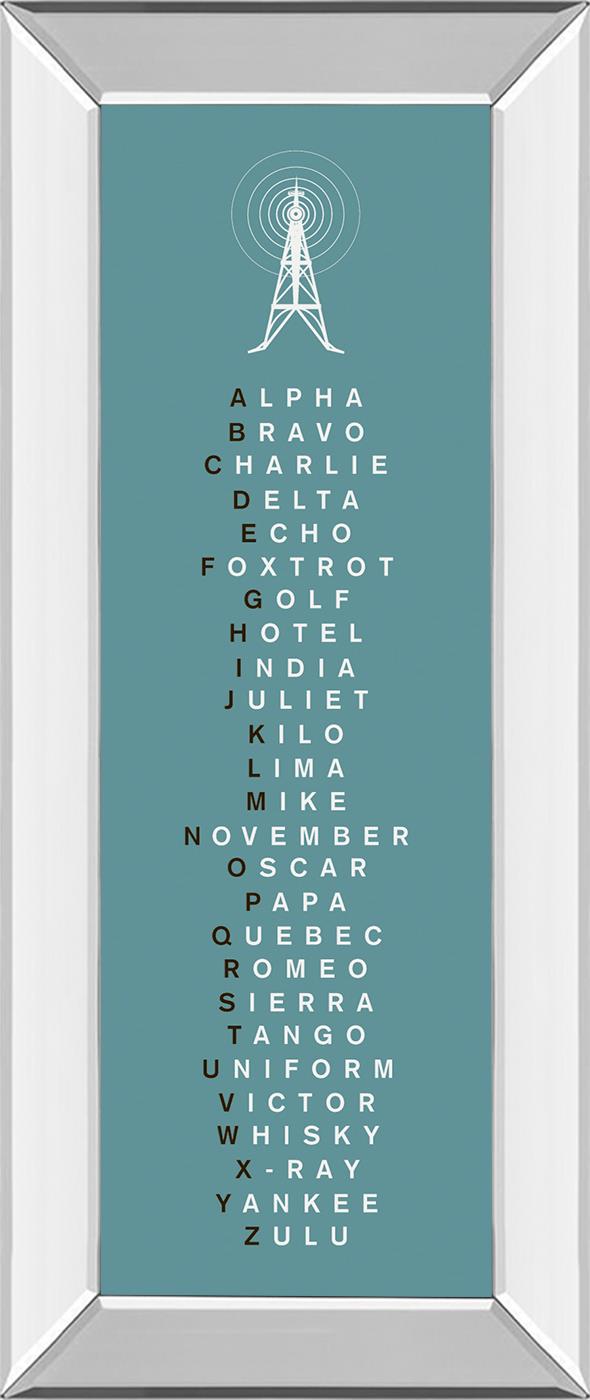 Phonetic Alphabet Ii By The Vintage Collection 18X42 Mirror Frame Print