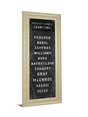 The Greatest Tennis Champions By  The Vintage Collection 18X42 Framed Print