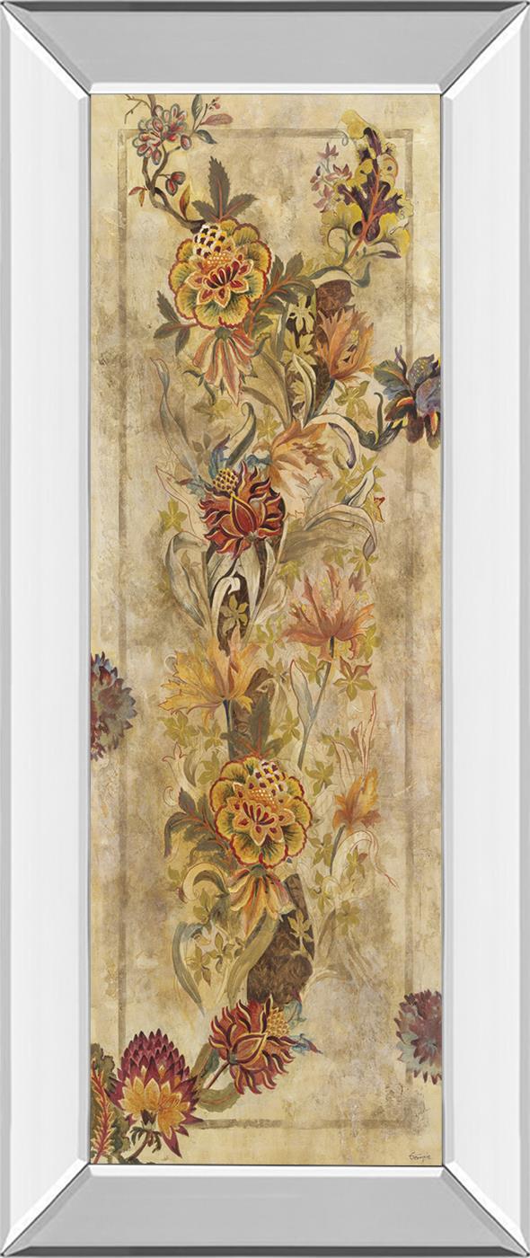 Fleur Delicate Ii By Georgie 18X42 Mirror Frame Print