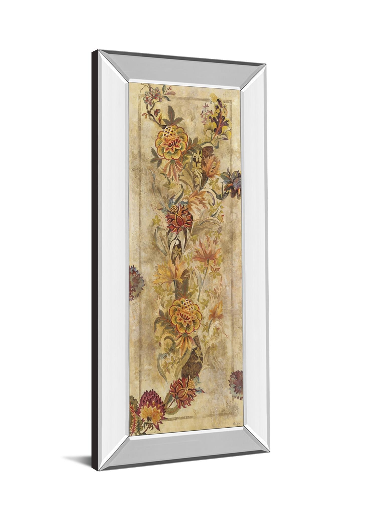 Fleur Delicate Ii By Georgie 18X42 Mirror Frame Print