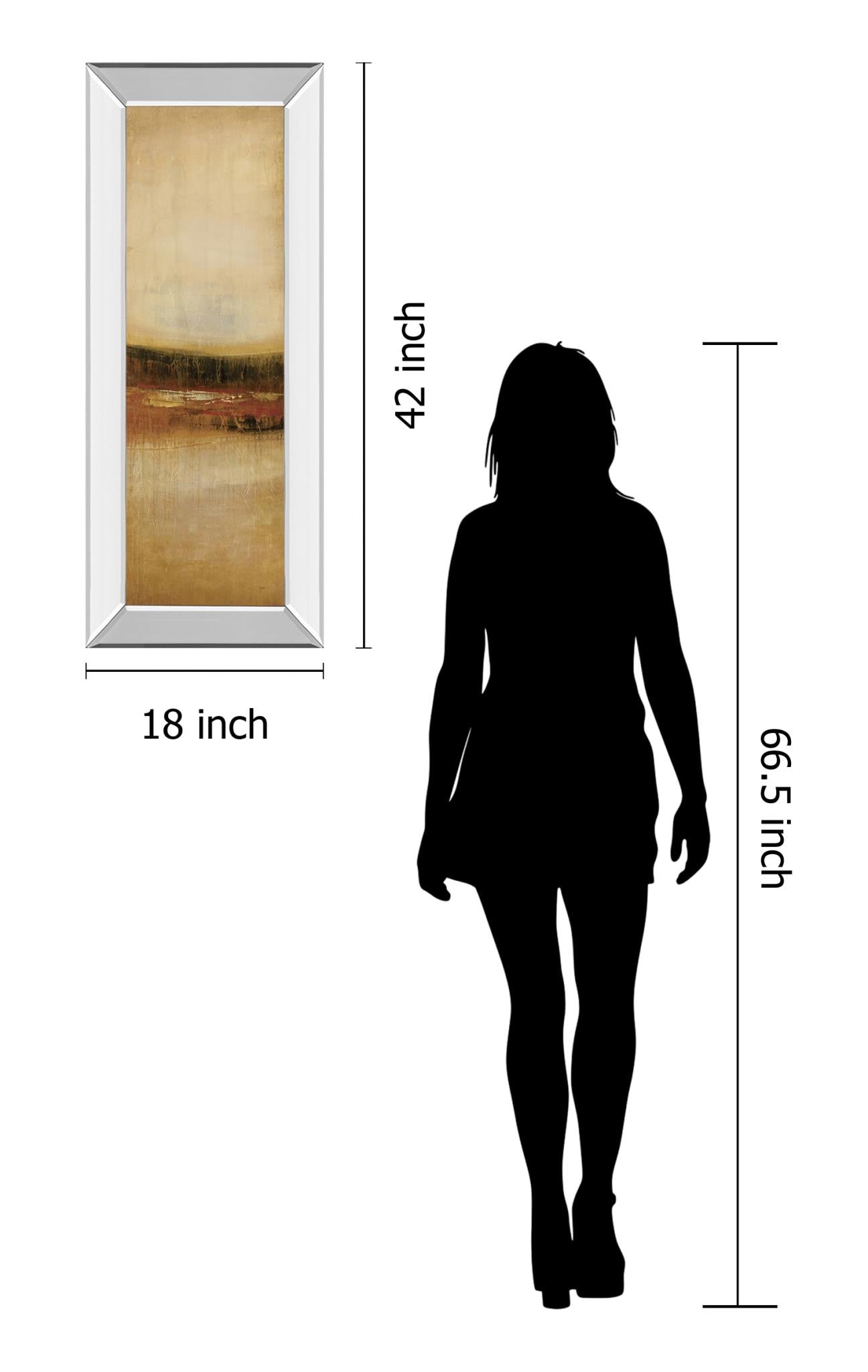 Tall Colour Ii By Hunter 18X42 Mirror Frame Print