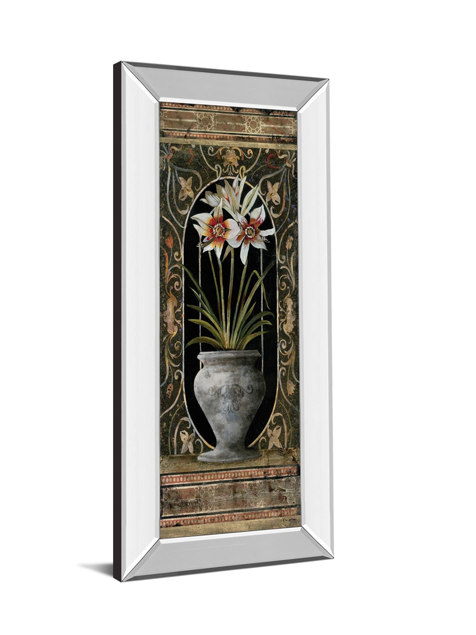 Blanco Botanical Ii By Douglas 18X42 Mirror Frame Print