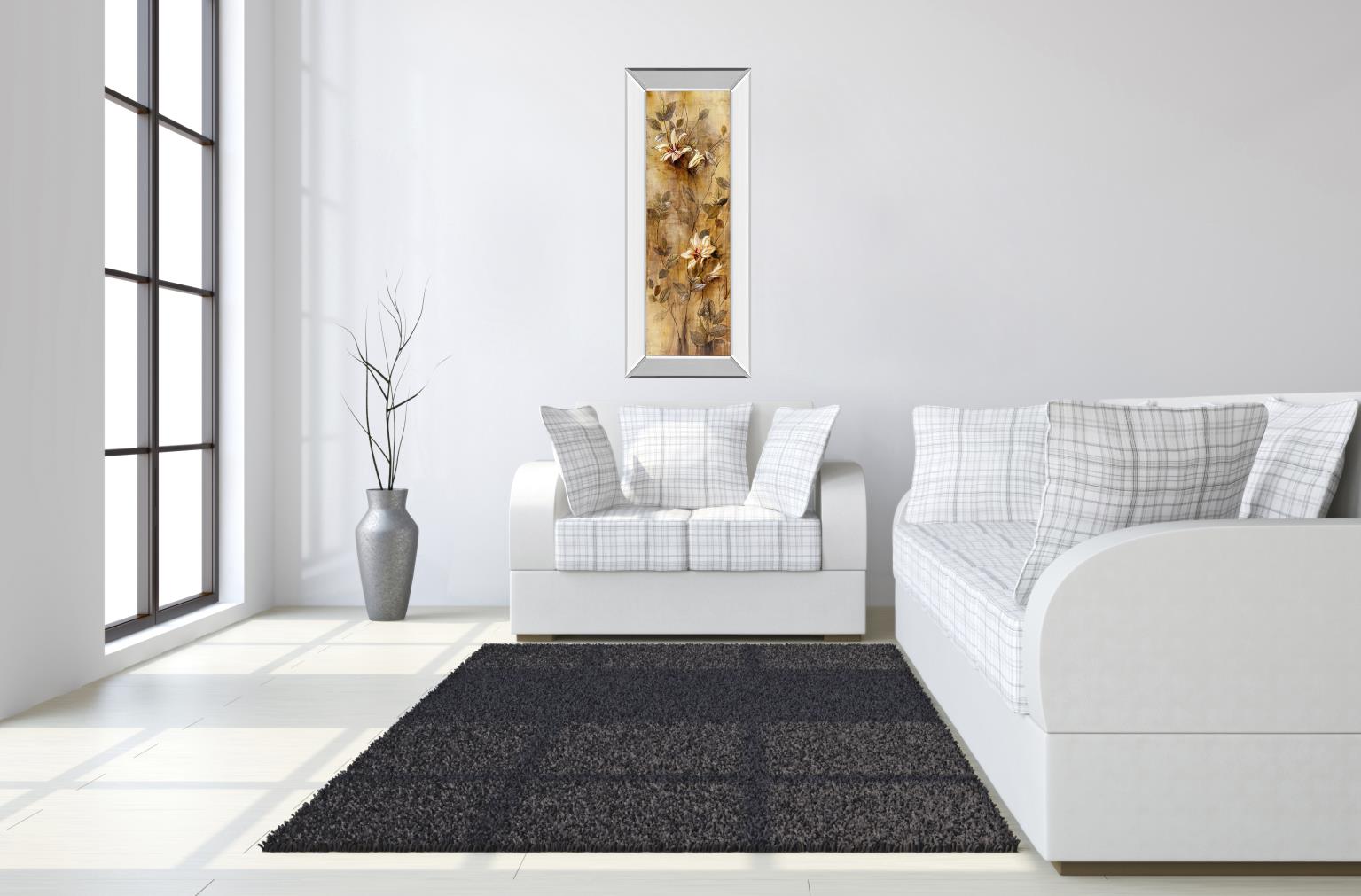 Candlelight Lilies Ii By Douglas 18X42 Mirror Frame Print