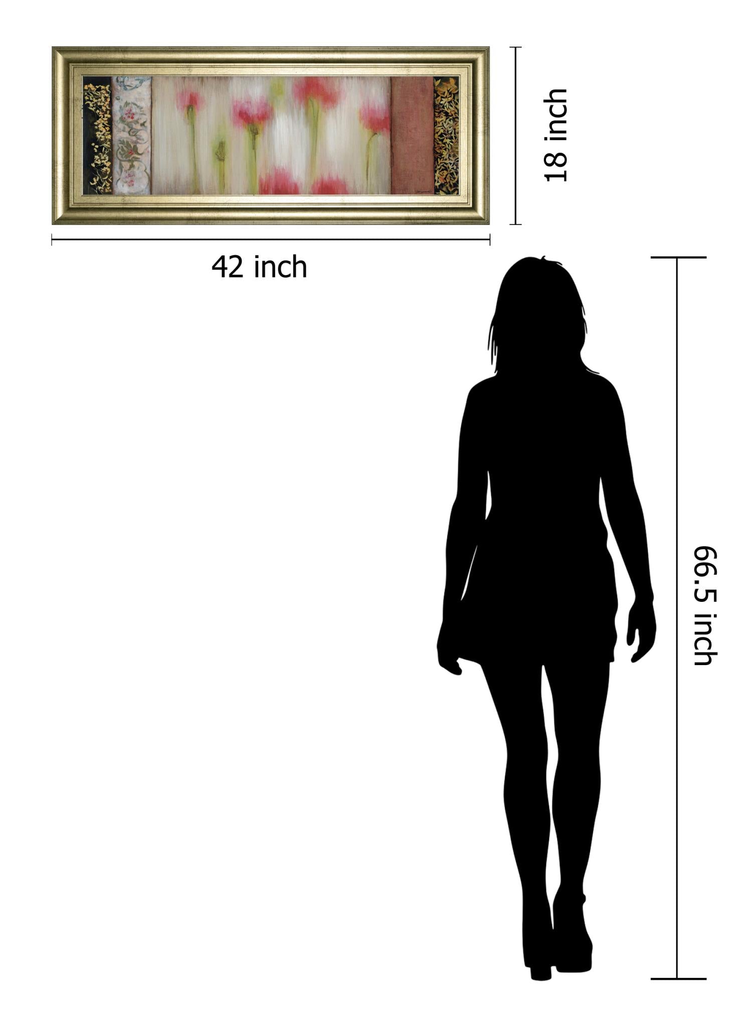 Rain Flower I By Dysart 18X42 Framed Print