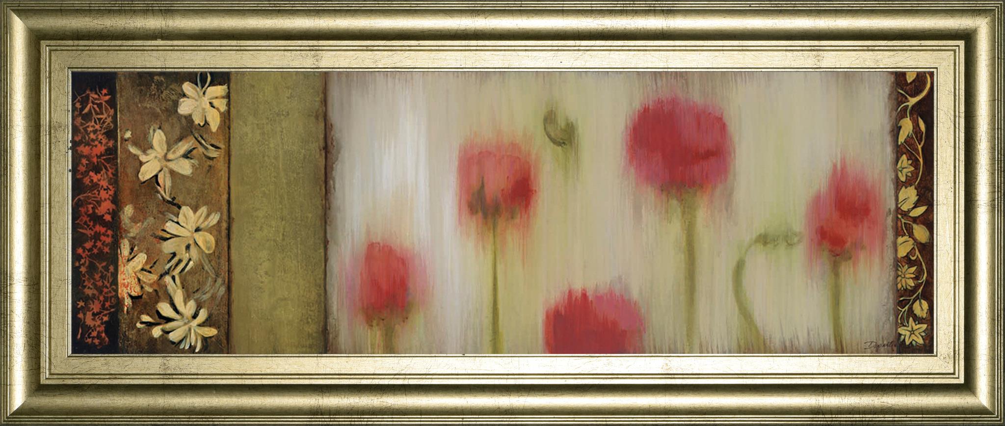 Rain Flower Ii By Dysart 18X42 Framed Print