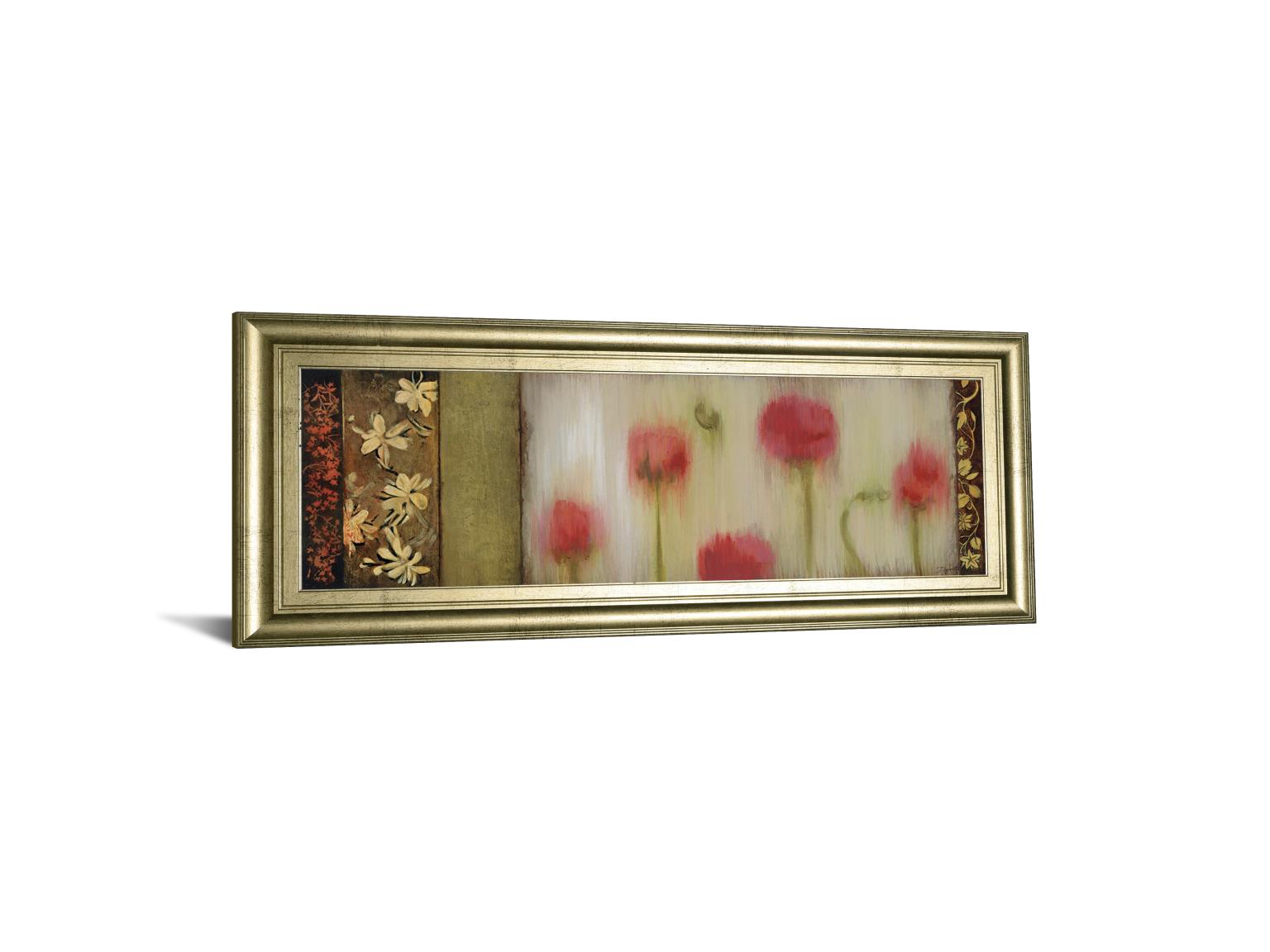 Rain Flower Ii By Dysart 18X42 Framed Print