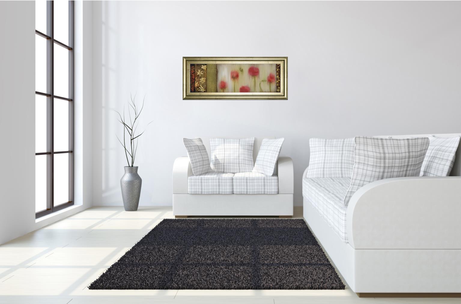 Rain Flower Ii By Dysart 18X42 Framed Print