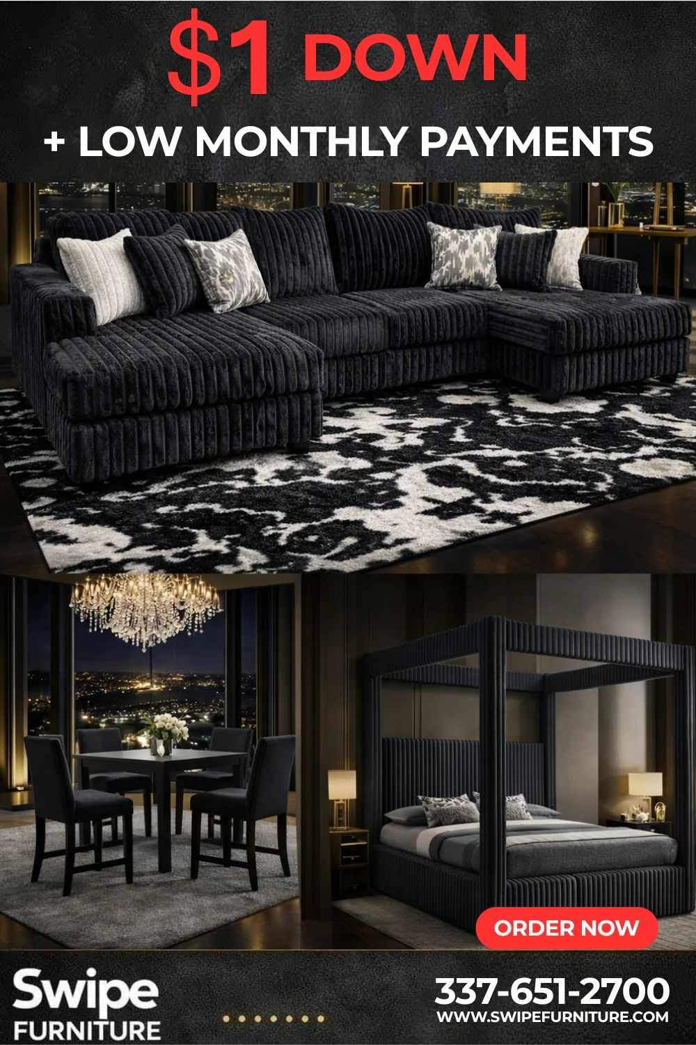 Bella Gray 3 Room Package