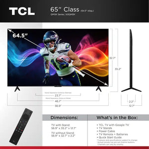 TCL - 65" Class QM5K Series 4K UHD QD-Mini LED Smart TV with Google TV (2025)