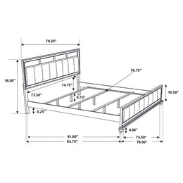 Barzini  California King Bedroom Set Black