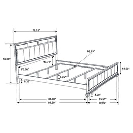 Barzini  California King Bedroom Set Black