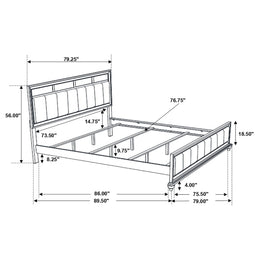 Barzini  California King Bedroom Set Black