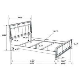 Barzini  California King Bedroom Set Black