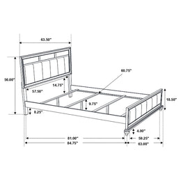 Barzini  California King Bedroom Set Black