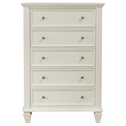 Sandy Beach 5-drawer Bedroom Chest Black