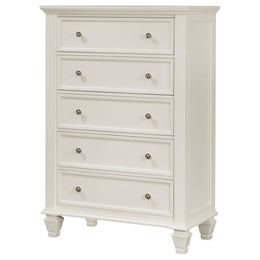Sandy Beach 5-drawer Bedroom Chest Black